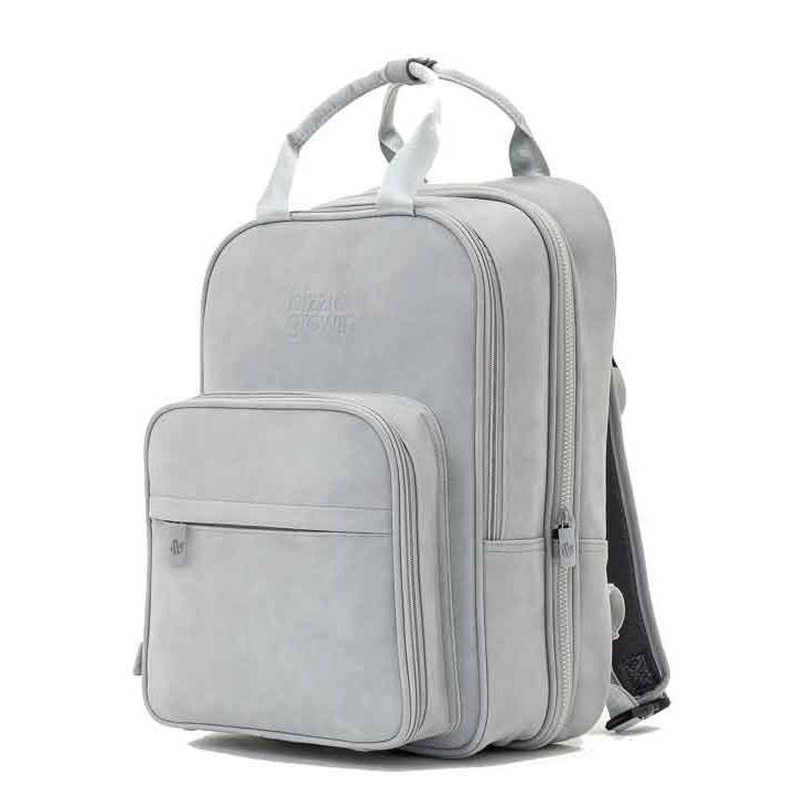 Bizzi Growin Vegan Leather Rucpod Changing Bag | Grey | Travel Cot