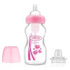 Dr Brown's 2-in-1 Transition Bottle 270ml - Pink