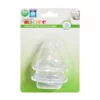 Junior Macare Natural Silicone Teat Medium Flow 2pk 3m+