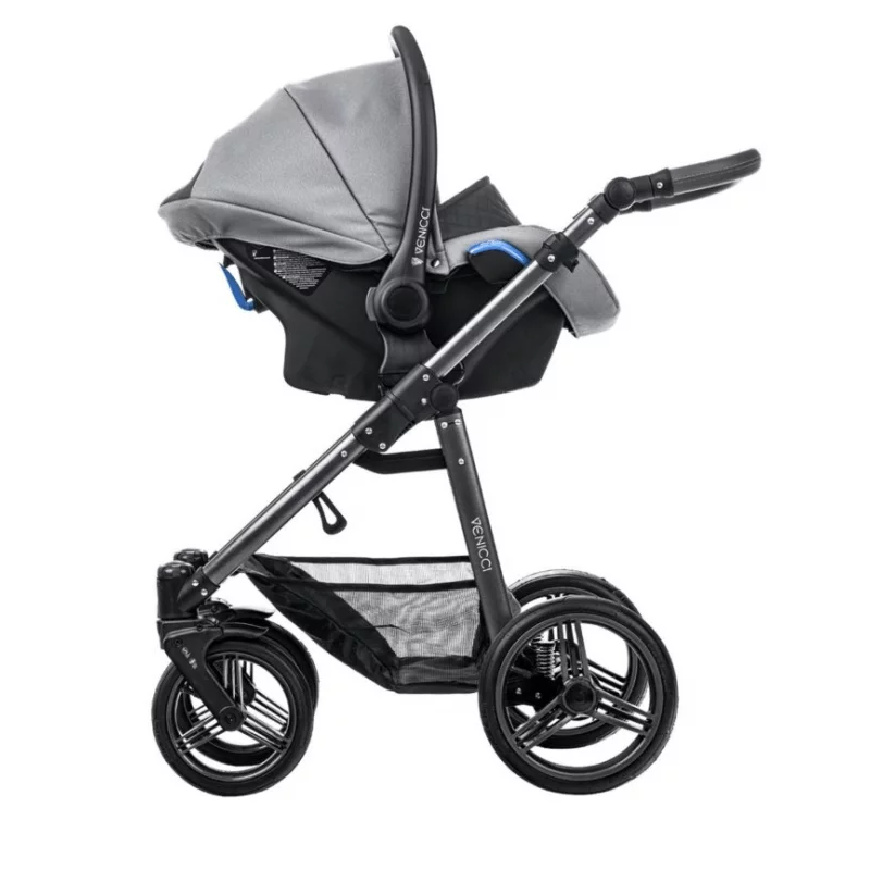 Venicci Carbo Lux 3 in 1 Travel System | Natural Grey | Pram | Pushchair