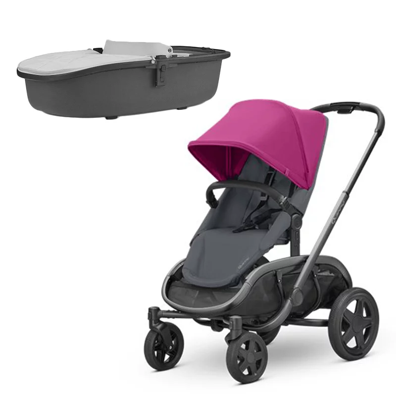 Quinny Hubb Stroller Quinny Hux Carrycot Pink Grey