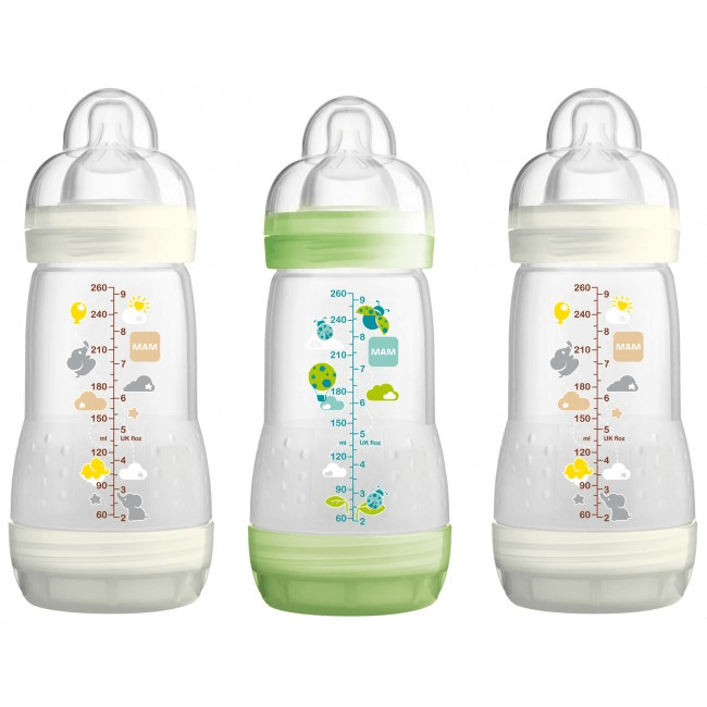 MAM Anti-Colic 260ml Bottle - 3 Pack Unisex | Olivers BabyCare