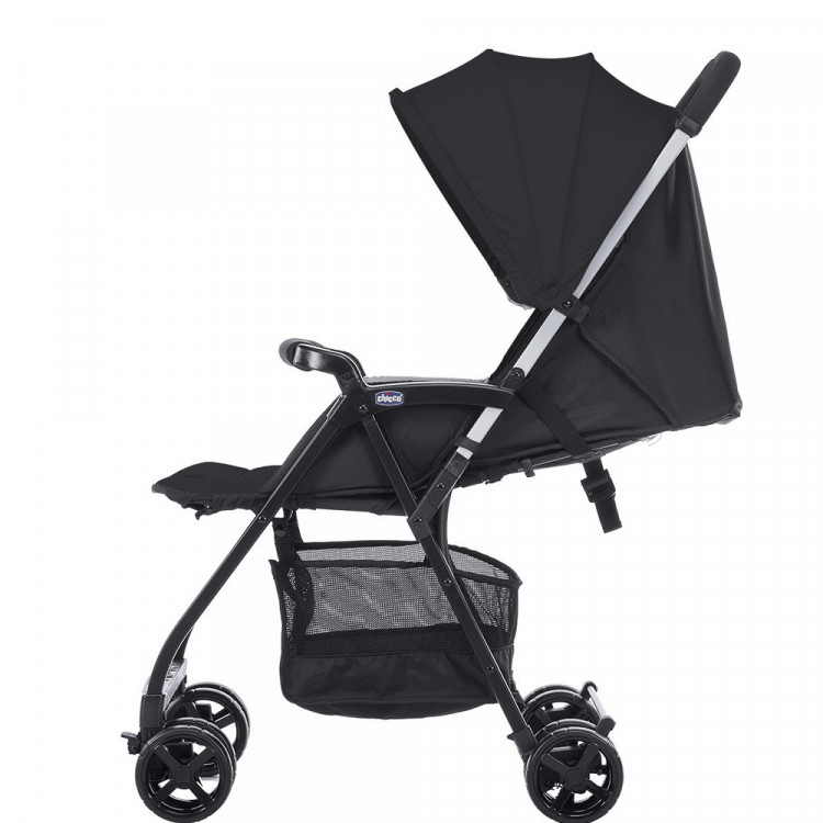 black lightweight stroller