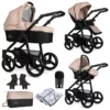 Venicci Soft 3 in 1 Travel System (9 Piece Bundle) - Cream