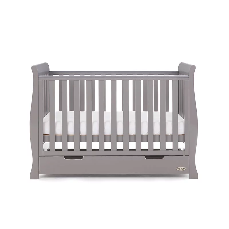 Obaby Stamford Mini Cot Bed Taupe Grey Olivers BabyCare