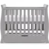 obaby stamford space saver cot warm grey 1