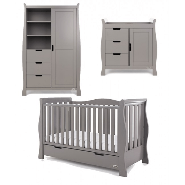 obaby stamford 3 piece furniture set grey