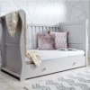 East Coast Nebraska Sleigh Cot Bed - Grey