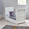 East Coast Nebraska Sleigh Cot Bed - White