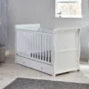 East Coast Nebraska Sleigh Cot Bed - White