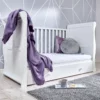 East Coast Nebraska Sleigh Cot Bed - White