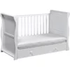 East Coast Nebraska Sleigh Cot Bed - White