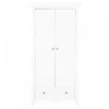 Clara 2 Double Door Wardrobe Satin white