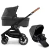 Emmaljunga NXT60 Travel System (Flat Seat) - Outdoor Black Lounge Black