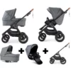 Emmaljunga NXT90 Travel System Outdoor Black Lounge Grey