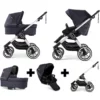 Emmaljunga NXT90 Travel System Silver Lounge Navy