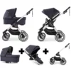 Emmaljunga NXT90 Travel System (Ergo Seat) - Silver/Lounge Navy