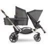 Zoom Double Tandem Pushchair Side View 1 Carrycot 1 Seat