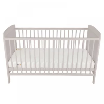 juliet cot bed and mattress - dove grey - front view