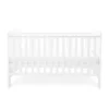 Babyhoot coleby cot bed white side height adjusted