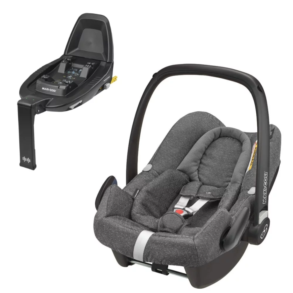 Maxi Cosi Rock i Size Car Seat and FamilyFix2 Base Sparkling Grey