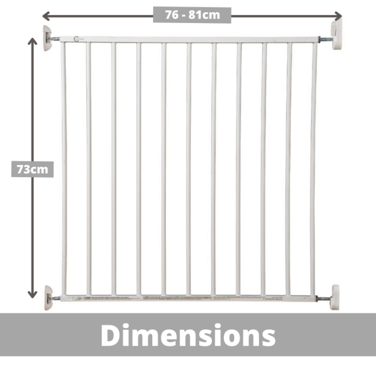 Callowesse Screwfit Metal Stair Gate - 76-81 cm - White