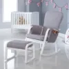 Ickle Bubba Dursley Rocking Chair and Stool - Pearl Grey