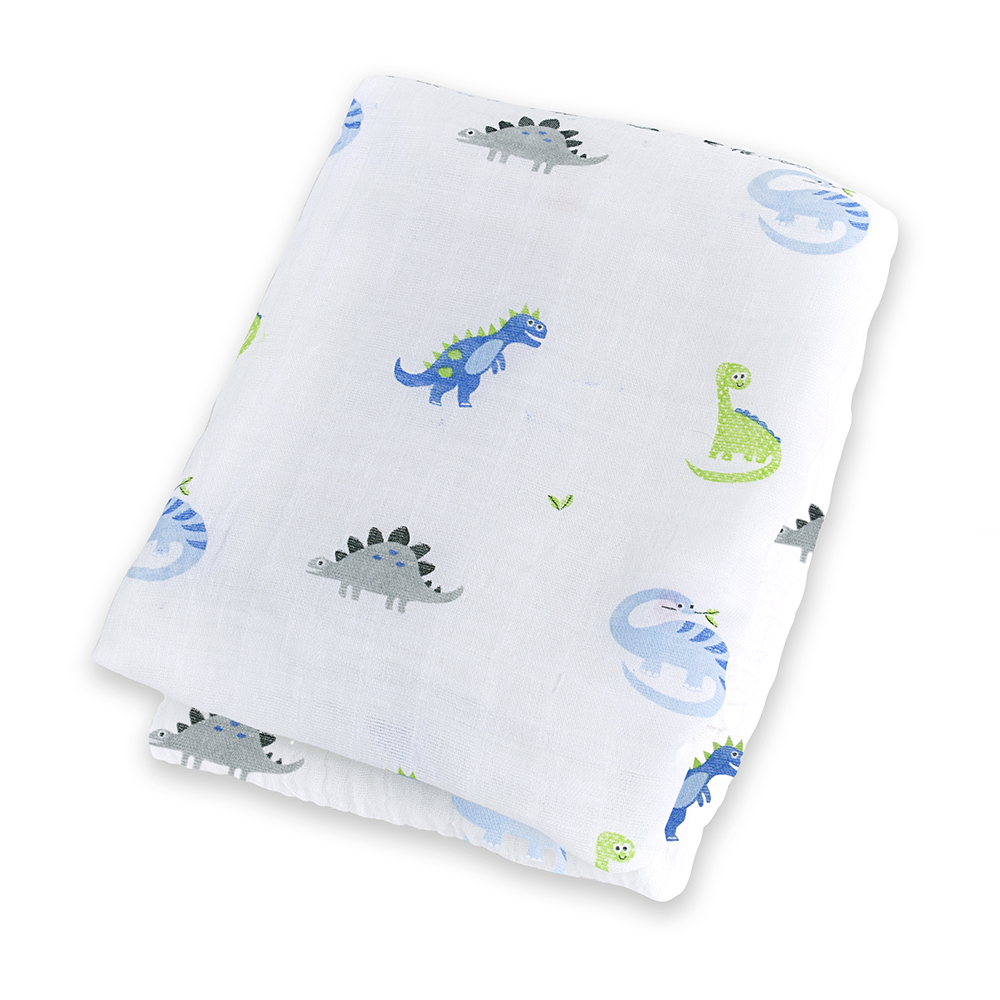 Lulujo Muslin Swaddle - Prehistoric Pals