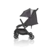 JuniorJones J-TOURER Stroller - Graphite Black - Reclined with full hood