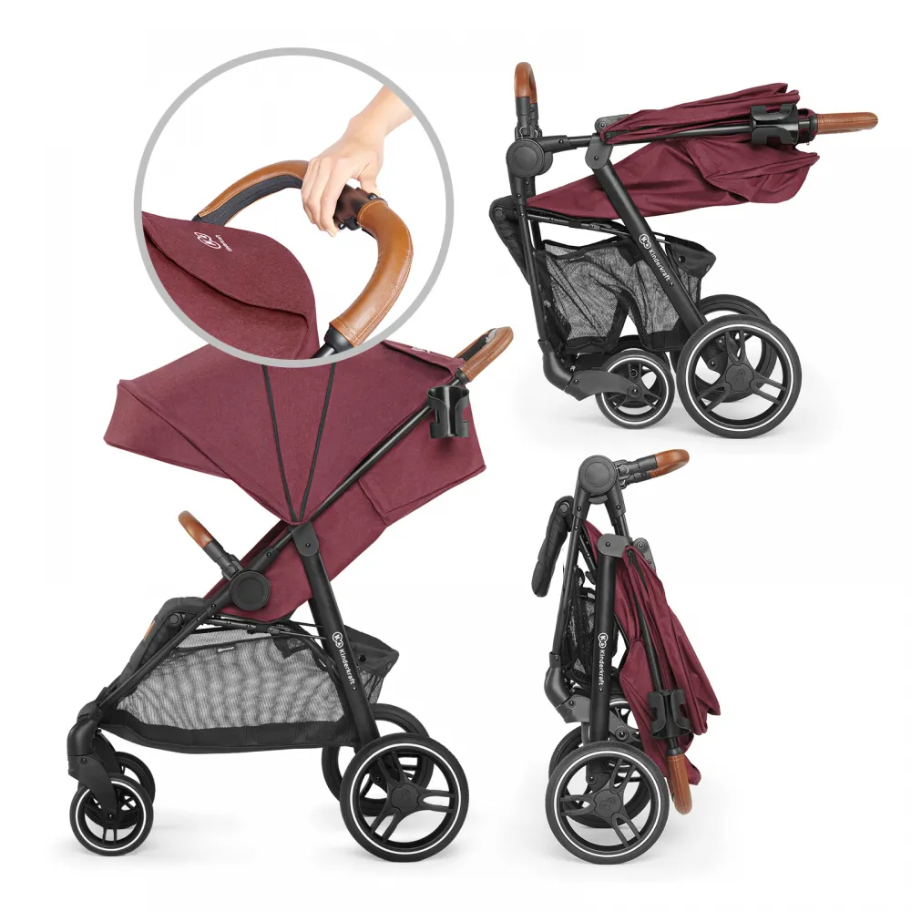 Kinderkraft Grande Pushchair 2020 Model Burgundy Stroller