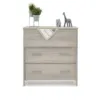 Nika Chaning Unit- Grey Wash- Drawers Dressed