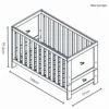 Niki Cot Bed- Dimensions