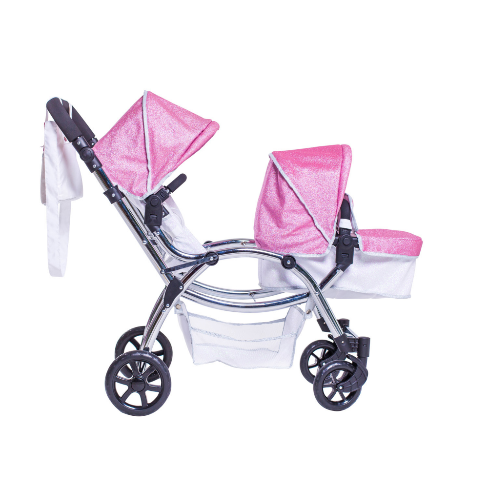 Roma Stephanie Twin Dolls Pram | Toys | Children | Play | Pink