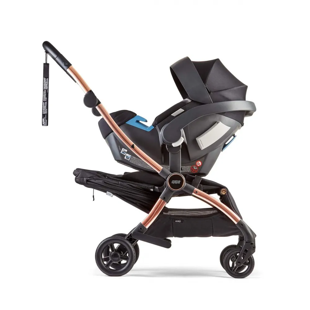 Mamas Papas Airo Pushchair Bundle Black Stroller Travel System