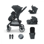 MiniUno Toura Travel System | 3 in 1 Pram | Black Pram | Olivers BabyCare