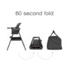 Tutti Bambini Nova Evolutionary Highchair in 60 seconds fold Black