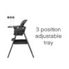 Tutti Bambini Nova Evolutionary Highchair in Black 3 possition adjustable tray