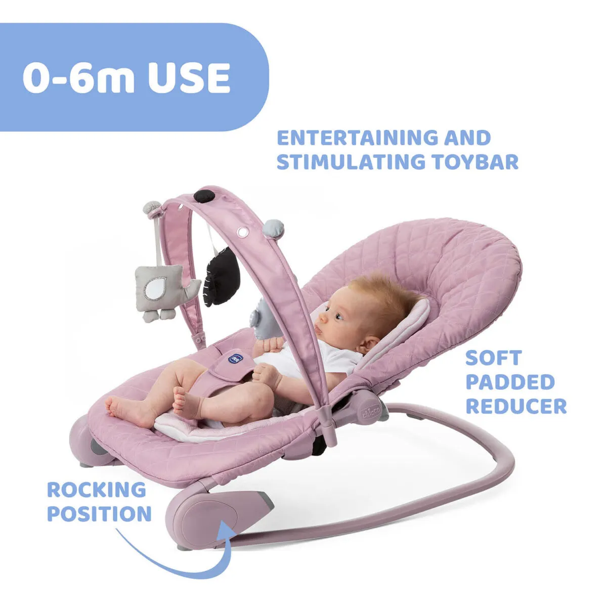 Chicco Hoopla Bouncer - Blossom - Image 2