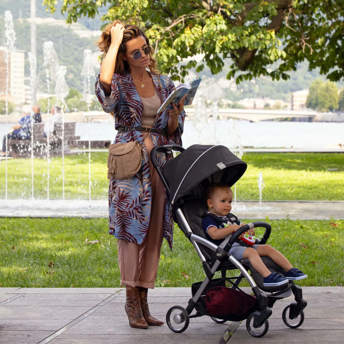 Chicco Goody Plus Stroller - Black Re_Lux - Image 7