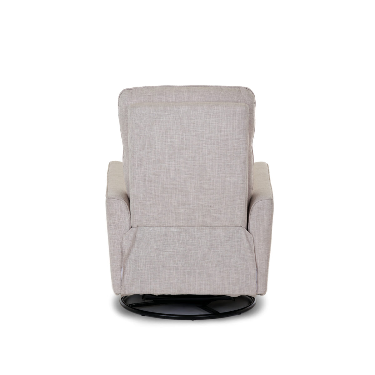 Obaby Savannah Swivel Glider Recliner Chair rear view - Oatmeal