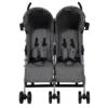 My Babiie MB11 Double Stroller - Grey Melange and Leopard