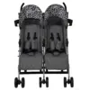 My Babiie MB11 Double Stroller - Grey Melange and Leopard