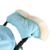 My Babiie Fur Trimmed Pushchair Handmuff - Baby Blue