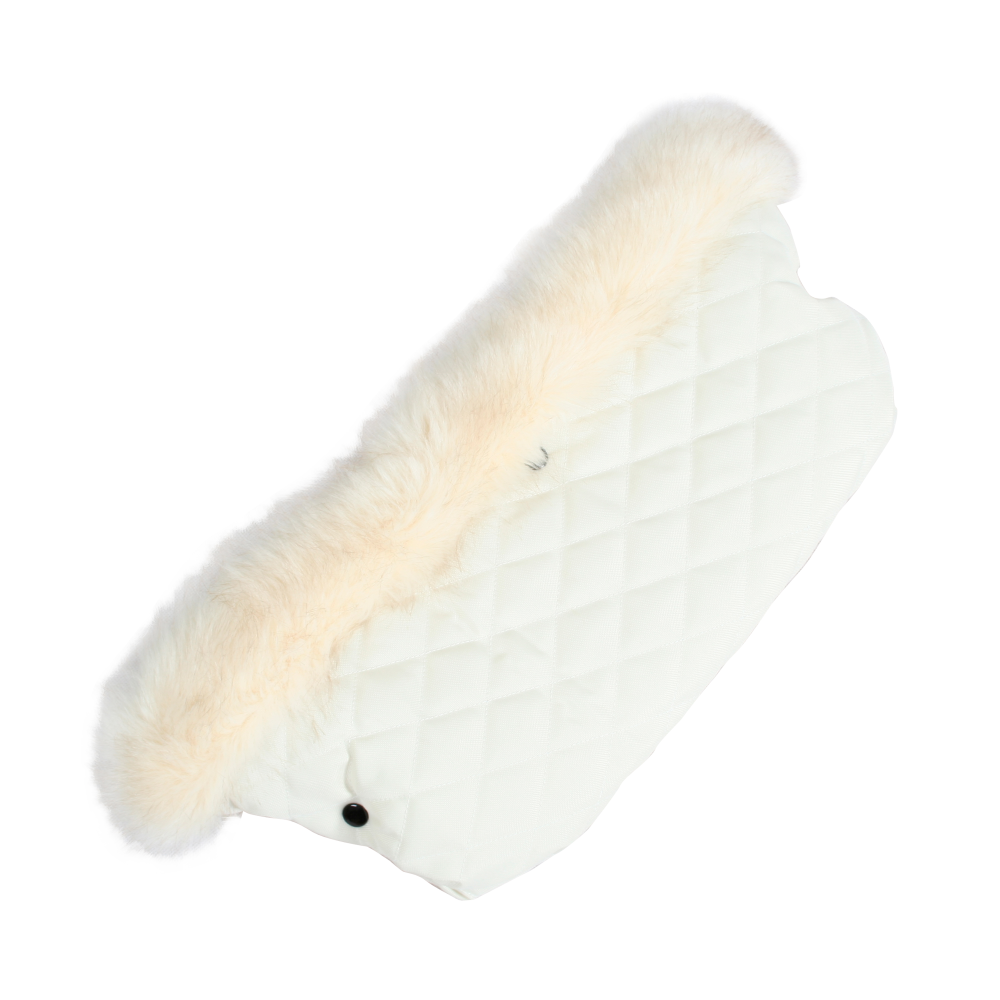 My Babiie Fur Trimmed Pushchair Handmuff - Cream