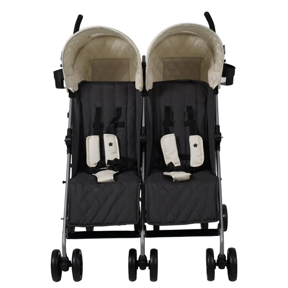 My Babiie MB11 Double Stroller Cream Melange