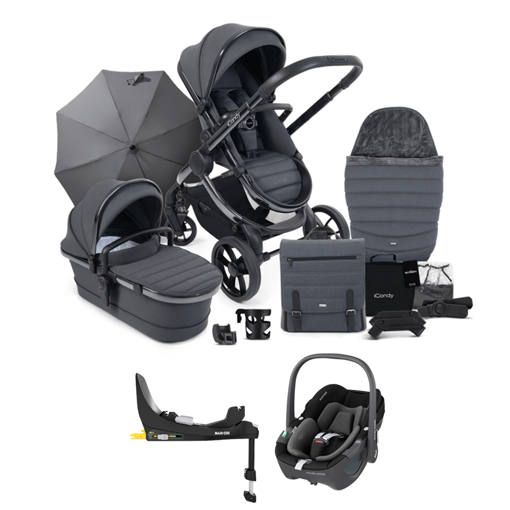 Photos - Pushchair iCandy Peach 7 Complete Travel System Bundle with Maxi Cosi Pebble 360 Car 