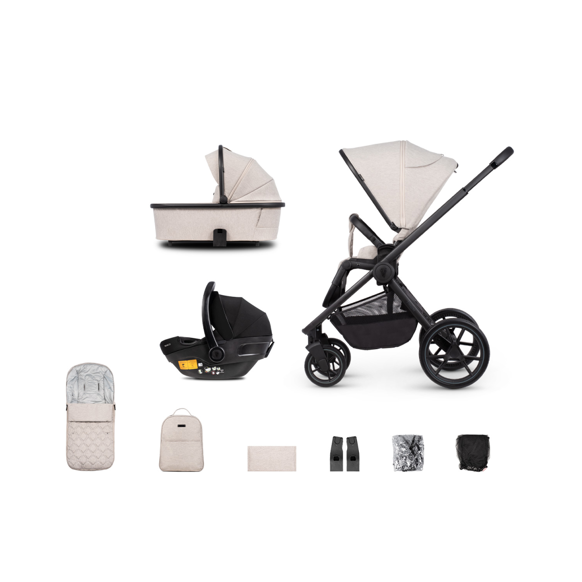 Venicci Tinum Edge 3 in 1 Pushchair Travel System Bundle Dust