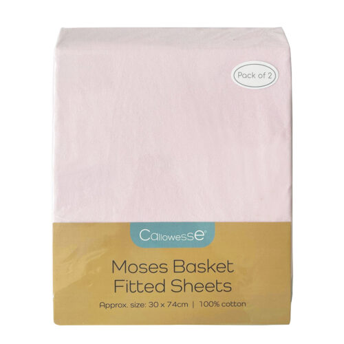 Pack of 2 Callowesse Fitted Moses Basket Sheets