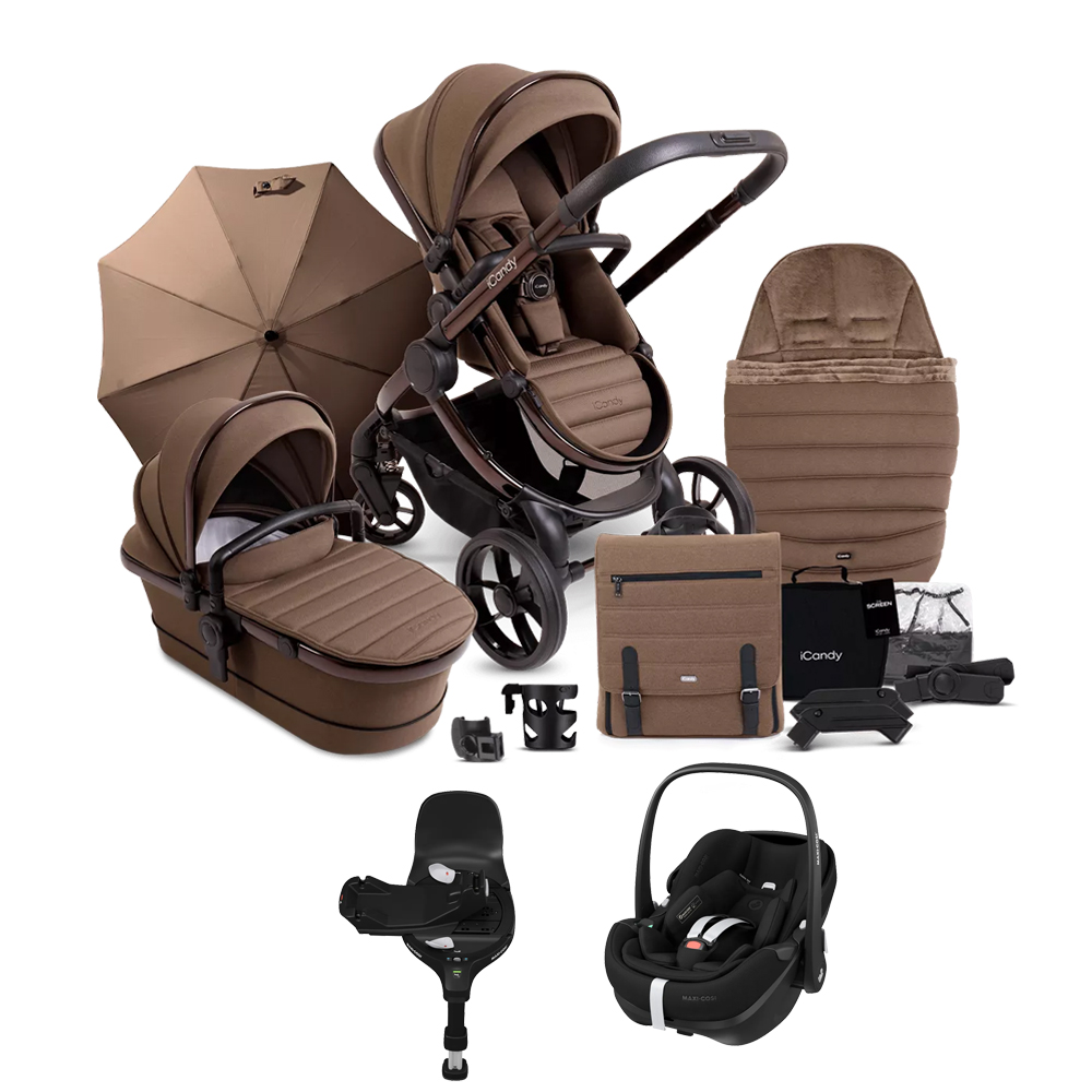 iCandy Peach 7 Complete Travel System Bundle with Maxi Cosi Pebble 360 PRO & Pro Slide Base Coco