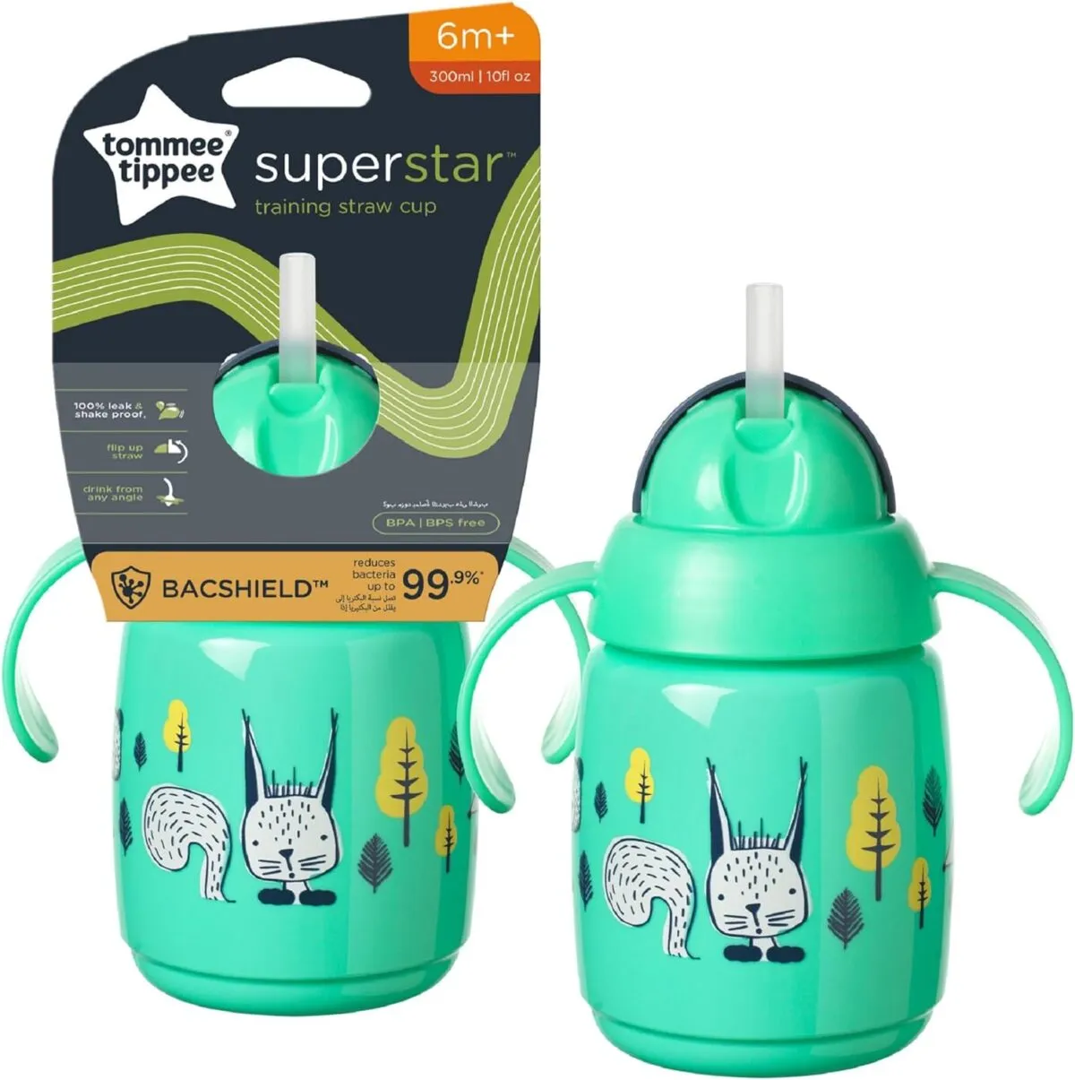 Tommee Tippee Insulated Trainer Straw Cup - 300ml - Green